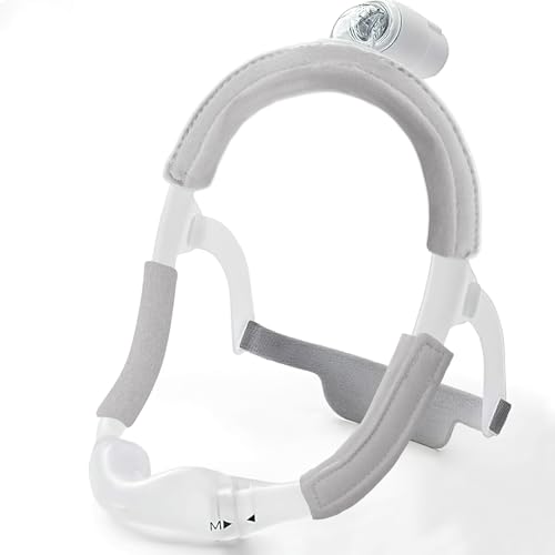 CPAP-Bandabdeckungen, CPAP-Maskenrahmenabdeckungen kompatibel mit DreamWear oder ResMed AirFit Masken Kopfband - Wiederverwendbare Bandpolster, Haarschutz-Gesichtskissen-Pads (Grau) von SHDGFB