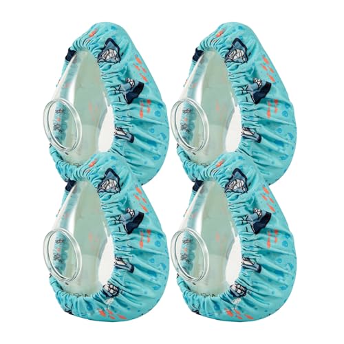 CPAP-Maske Liner, 4 Pack weiche Kissen Maske Abdeckung kompatibel mit F20 & F10 Maske, Nasenmasken, Mund-Masken, die meisten Vollgesichtsmasken Wiederverwendbare Kissen Abdeckungen (Haifisch) von SHDGFB
