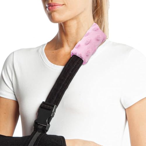 SHDGFB 2 taschen für polsterschultergurte und eine schultergurte für schultertaschen mit einem kissenkissen und einem ellbogen für verwundete hände, frauen, männer und kinder (Rosa) von SHDGFB