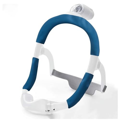 Satin Maske Riemen Abdeckungen, Maske Rahmen Abdeckungen kompatibel mit DreamWear oder ResMed AirFit Silky Satin Kopfbedeckung Set Gesicht Kissen Pads für rote Flecken zu reduzieren (Blau) von SHDGFB