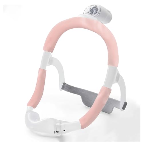 Satin Maske Riemen Abdeckungen, Maske Rahmen Abdeckungen kompatibel mit DreamWear oder ResMed AirFit Silky Satin Kopfbedeckung Set Gesicht Kissen Pads für rote Flecken zu reduzieren (Rosa) von SHDGFB