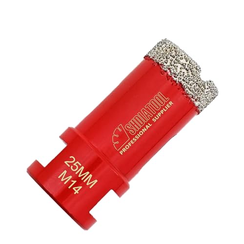 Diamant Fliesenbohrer 25mm - M14 Diamantbohrer Lochsäge für Fliesen Porzellan Keramik Marmor Granit Bohrungen, für Winkelschleifer Diamant Fliesenbohrer 25mm - M14 Diamantbohrer Lochsäge für Fliesen Porzellan Keramik Marmor Granit Bohrungen, für Winkelschleifer von SHDIATOOL
