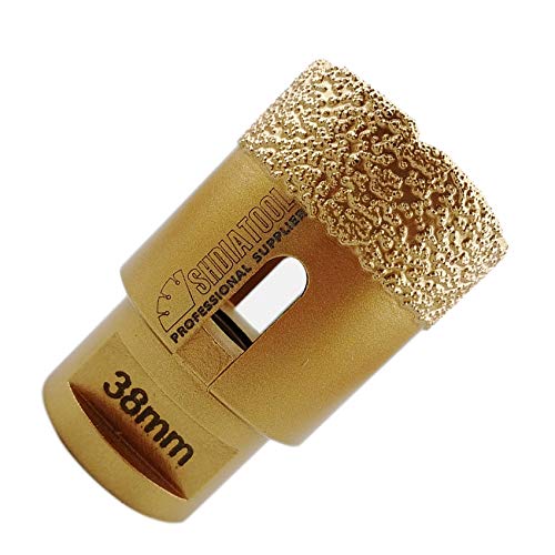 SHDIATOOL Diamant Bohrrone Fliesenbohrer mit M14 Gewinde Vakuumgelötete Diamant Lochsäge für Porzellan Fliese Granit Marmor Trockenbohren Durchmesser 38mm Diamanthöhe 15mm SHDIATOOL Diamant Bohrrone Fliesenbohrer mit M14 Gewinde Vakuumgelötete Diamant Lochsäge für Porzellan Fliese Granit Marmor Trockenbohren Durchmesser 38mm Diamanthöhe 15mm von SHDIATOOL