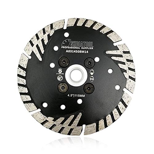 SHDIATOOL Diamant-Trennscheibe 115mm mit Turbo schrägen Schutzzähnen für Beton Backstein Fliese Granit Marmor Mauerwerk SHDIATOOL Diamant-Trennscheibe 115mm mit Turbo schrägen Schutzzähnen für Beton Backstein Fliese Granit Marmor Mauerwerk von SHDIATOOL