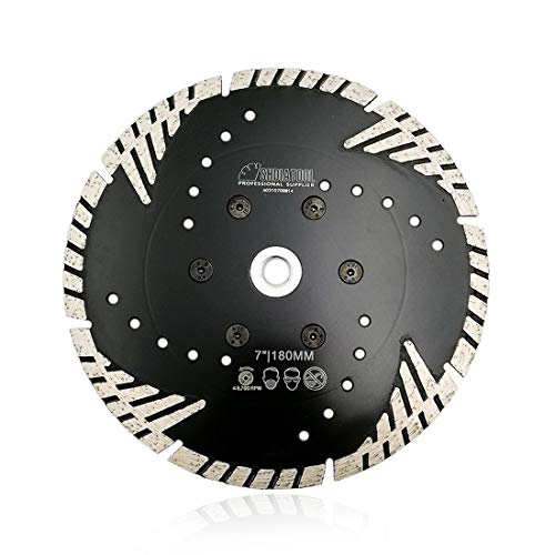 SHDIATOOL Diamant-Trennscheibe 180mm mit Turbo schrägen Schutzzähnen für Beton Backstein Fliese Granit Marmor Mauerwerk SHDIATOOL Diamant-Trennscheibe 180mm mit Turbo schrägen Schutzzähnen für Beton Backstein Fliese Granit Marmor Mauerwerk von SHDIATOOL