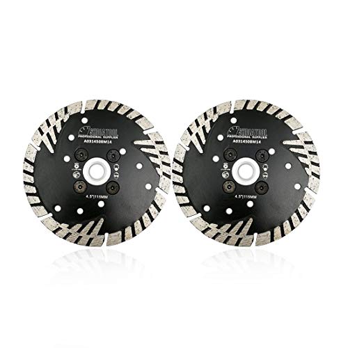 SHDIATOOL Diamant-Trennscheibe 2 Stücke 115mm mit Turbo schrägen Schutzzähnen für Beton Backstein Fliese Granit Marmor Mauerwerk … SHDIATOOL Diamant-Trennscheibe 2 Stücke 115mm mit Turbo schrägen Schutzzähnen für Beton Backstein Fliese Granit Marmor Mauerwerk … von SHDIATOOL