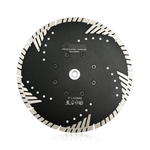 SHDIATOOL Diamant-Trennscheibe 230mm x M14 mit Turbo schrägen Schutzzähnen für Beton Backstein Fliese Granit Marmor Mauerwerk SHDIATOOL Diamant-Trennscheibe 230mm x M14 mit Turbo schrägen Schutzzähnen für Beton Backstein Fliese Granit Marmor Mauerwerk von SHDIATOOL