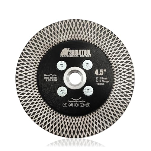 SHDIATOOL Diamant-Trennscheibe Schleifteller - 115MM Granit Sägeblatt Doppelseitige vakuumgelötete Fliese Diamantblatt X-Mesh Form für Marmor Beton Stein Porzellan Keramik M14 Gewinde SHDIATOOL Diamant-Trennscheibe Schleifteller - 115MM Granit Sägeblatt Doppelseitige vakuumgelötete Fliese Diamantblatt X-Mesh Form für Marmor Beton Stein Porzellan Keramik M14 Gewinde von SHDIATOOL