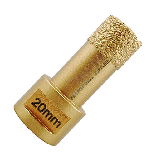 SHDIATOOL Diamant Bohrrone Fliesenbohrer mit M14 Gewinde Vakuumgelötete Diamant Lochsäge für Porzellan Fliese Granit Marmor Trockenbohren Durchmesser 20mm Diamanthöhe 15mm SHDIATOOL Diamant Bohrrone Fliesenbohrer mit M14 Gewinde Vakuumgelötete Diamant Lochsäge für Porzellan Fliese Granit Marmor Trockenbohren Durchmesser 20mm Diamanthöhe 15mm von SHDIATOOL
