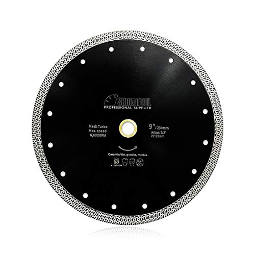 SHDIATOOL Diamond Porcelain Saw Blade with Mesh Turbo Rim Segment Cutting Tile Ceramic Granit Marmor SHDIATOOL Diamond Porcelain Saw Blade with Mesh Turbo Rim Segment Cutting Tile Ceramic Granit Marmor von SHDIATOOL