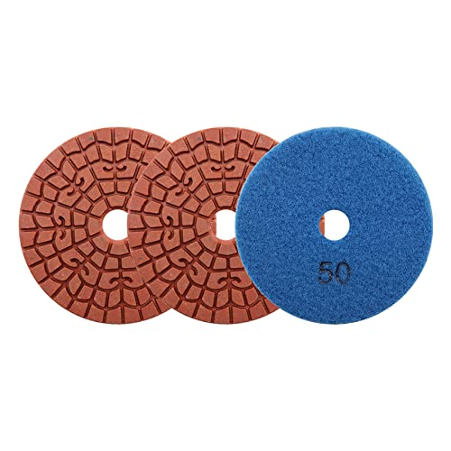 SHDIATOOL Diamond Wet Polishing Pads Polierscheibe, 4 Zoll Pads für Granit Stein Beton Marmor Boden Schleifer oder Polierer, 50#x3 Disc For Wet Polisher&Grinder SHDIATOOL Diamond Wet Polishing Pads Polierscheibe, 4 Zoll Pads für Granit Stein Beton Marmor Boden Schleifer oder Polierer, 50#x3 Disc For Wet Polisher&Grinder von SHDIATOOL