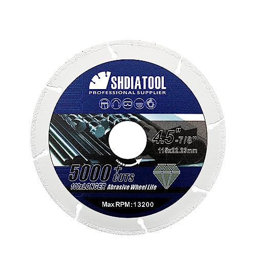 SHDIATOOL METAL SHOCK - Diamant Trennscheibe 115 x 1,4 x 22,23 mm - geeignet für Metall/Stahl/Inox - passend für Winkelschleifer von SHDIATOOL