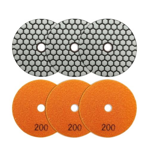 SHDIATOOL Trocken-Diamant-Polierpads Korn 200 100MM Beton-Diamant-Schleifscheiben Marmor-Granit-Stein-Polieren 6St. SHDIATOOL Trocken-Diamant-Polierpads Korn 200 100MM Beton-Diamant-Schleifscheiben Marmor-Granit-Stein-Polieren 6St. von SHDIATOOL
