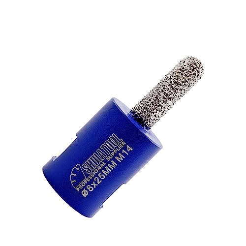 SHDIATOOL Tuck Point Pin Diamant Bit, Diamant Mörtel Raking Bit Dia 7.2mm Rundschaft Glitter Bit für das Entfernen von alten Mörtel Schleifen/Formgebung (1, 8x25mm-2) von SHDIATOOL