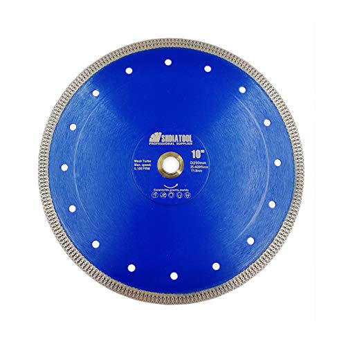 SHDIATOOL Turbo Mesh Diamond Blade with X Rim Segment for Porcelain Tile Ceramic von SHDIATOOL