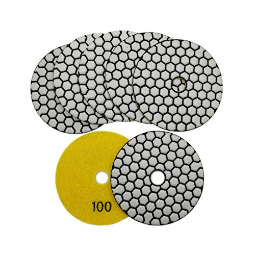 diatool 7Pcs 4 cm mit Diamant Polishing Pads oder 7Pcs DIA 100 mm Harz-flexibel mit- und 1 Backer aus Stein von SHDIATOOL