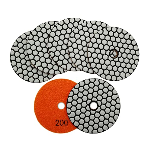 diatool 7Pcs 4 cm mit Diamant Polishing Pads oder 7Pcs DIA 100 mm Harz-flexibel mit- und 1 Backer aus Stein diatool 7Pcs 4 cm mit Diamant Polishing Pads oder 7Pcs DIA 100 mm Harz-flexibel mit- und 1 Backer aus Stein von SHDIATOOL
