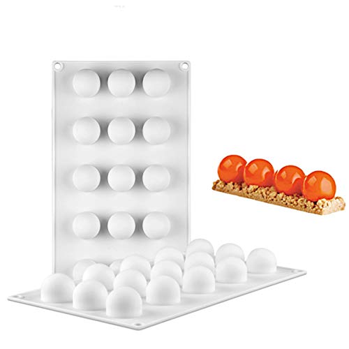 SHEANAON Silikonform mit Ballon, 15 niedliche kleine Kugelform, Kuchenform, Backformen, Weihnachten, Party – Kuchen, Schokolade, Pralinen, Backform, Dessert, Geschenkidee von SHEANAON