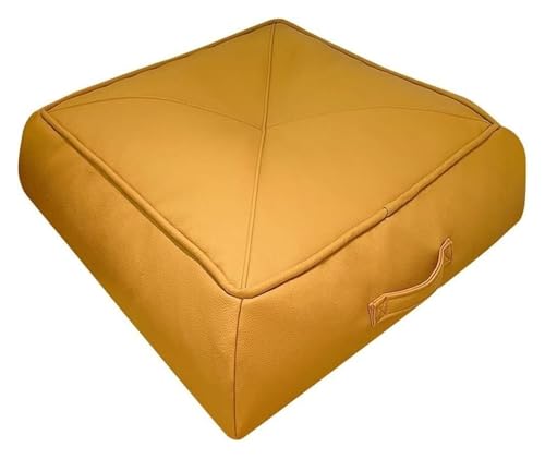 SHEDIE Sitzsack, Lazy Sofa Chair Quadratischer Sitzsack Mini Lazy Chair Kleines Sofa Freizeitstuhl(Yellow,50 * 50 * 22cm) von SHEDIE
