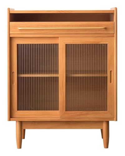 SHEDIE Stilvolles Esszimmer-Sideboard, Buffetschrank, Vorratsschrank, moderner, einfacher Lagerschrank, reines Massivholz, Wohnzimmer, Heimaufbewahrung von SHEDIE