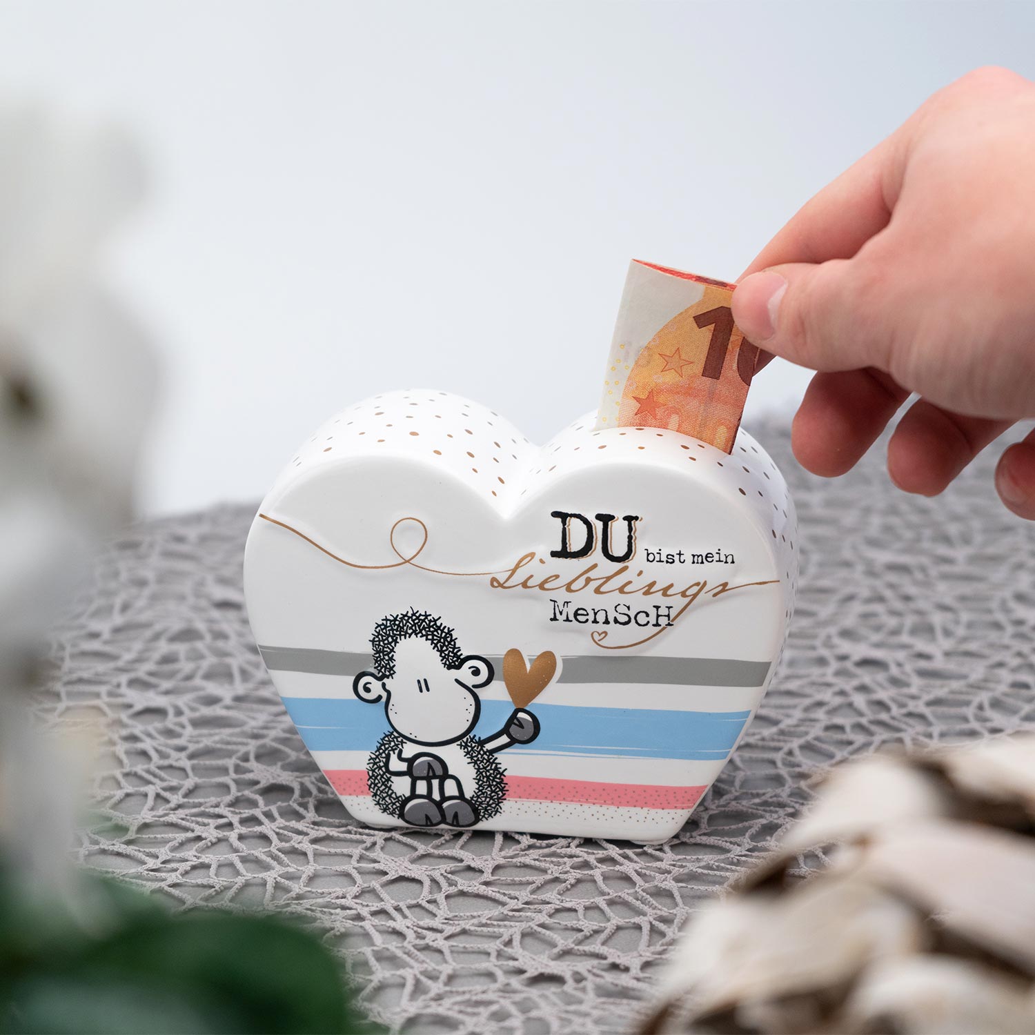 3D Spardose Motiv »DU bist mein Lieblingsmensch« 3D Spardose Motiv »DU bist mein Lieblingsmensch« von SHEEPWORLD