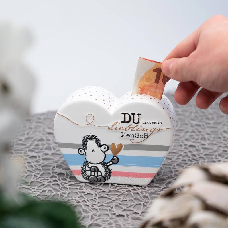 3D Spardose Motiv »DU bist mein Lieblingsmensch« von SHEEPWORLD