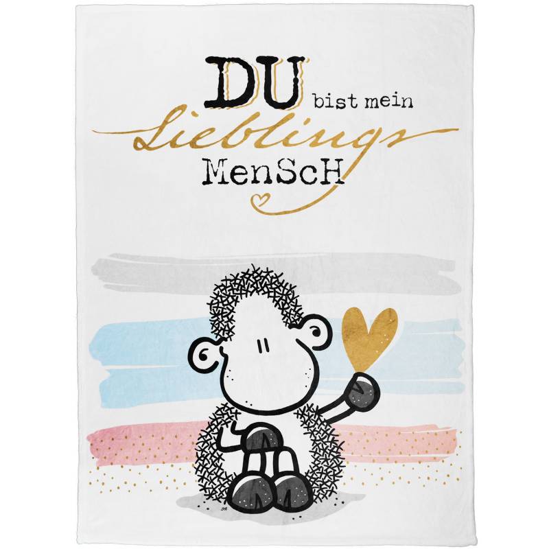 Fleece-Decke Motiv »Du bist mein Lieblingsmensch« von SHEEPWORLD
