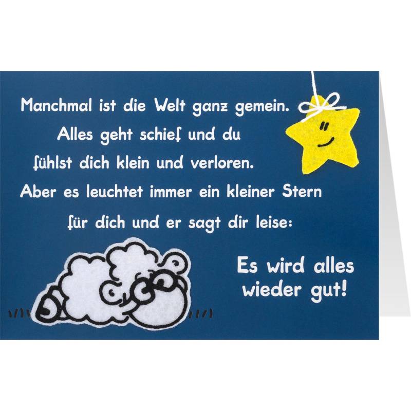Grußkarte handmade »Es wird alles wieder gut!« von SHEEPWORLD