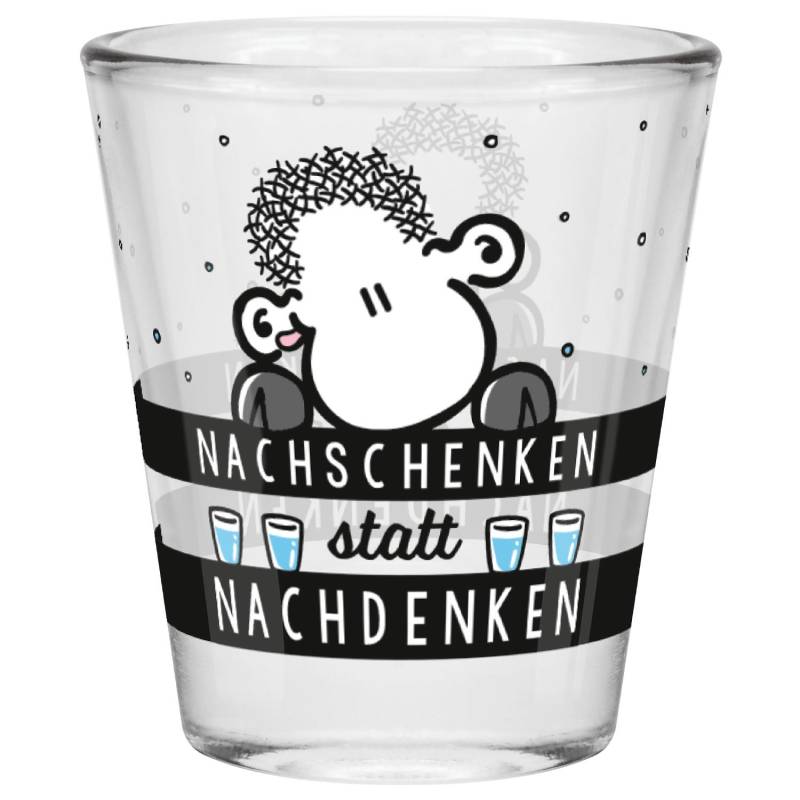 Schnapsglas »Nachschenken statt Nachdenken« Schnapsglas »Nachschenken statt Nachdenken« von SHEEPWORLD
