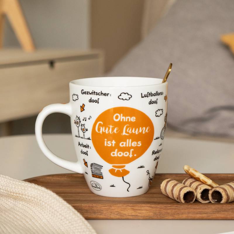 Tasse »Ohne Gute Laune ist alles doof.« von SHEEPWORLD