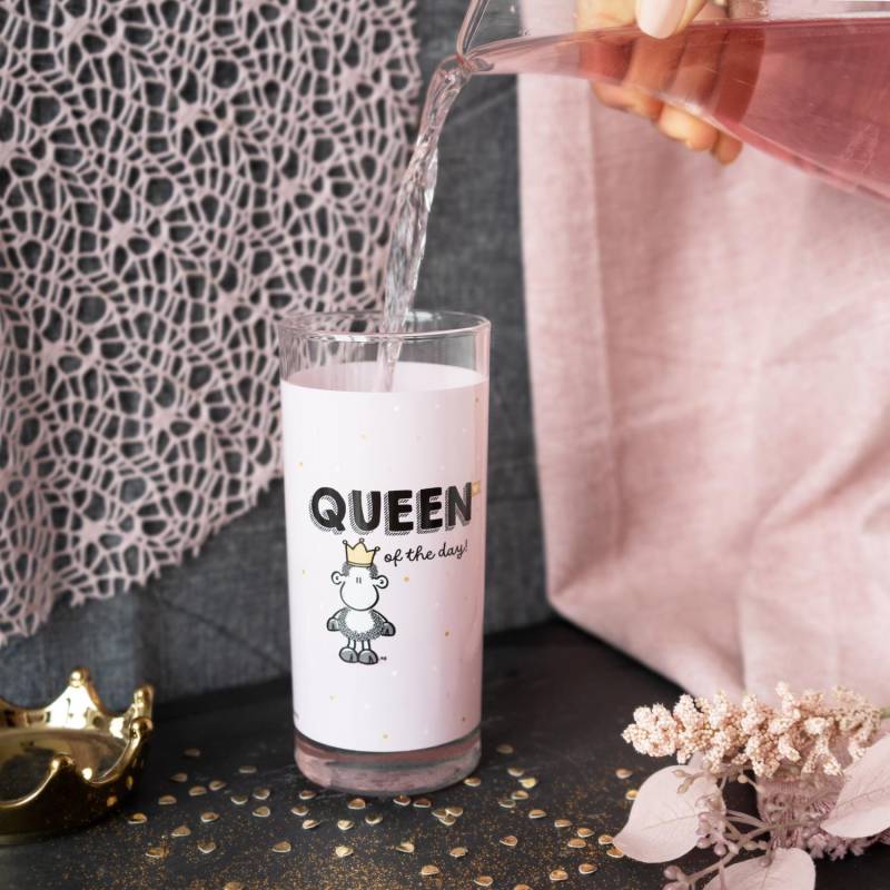 Trinkglas »Queen of the day!« von SHEEPWORLD