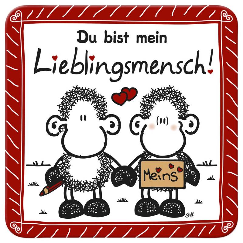 Untersetzer Motiv »Du bist mein Lieblingsmensch!« von SHEEPWORLD