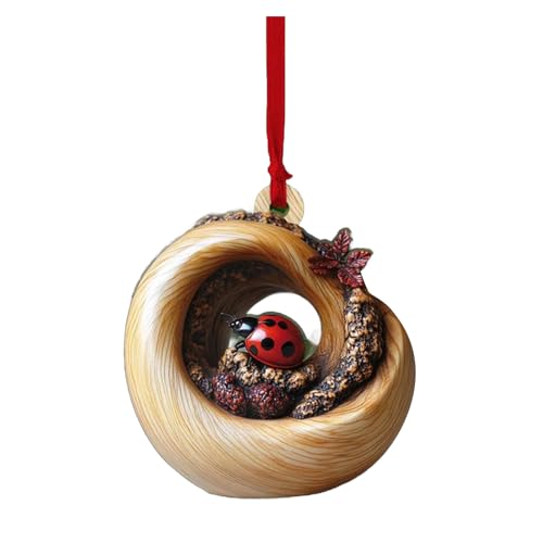 SHEGOTO Mehrzweck-Weihnachtsbaumschmuck, Eulen-Design, robustes 2D-Acryl, hängende Dekoration für Feiertage und Sammler von SHEGOTO