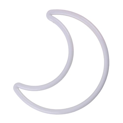 SHEGOTO Traumfängendes Bastelzubehör, weißer Mond, für handgefertigte Kunstprojekte, leicht und anpassbar, verschiedene Größen von SHEGOTO