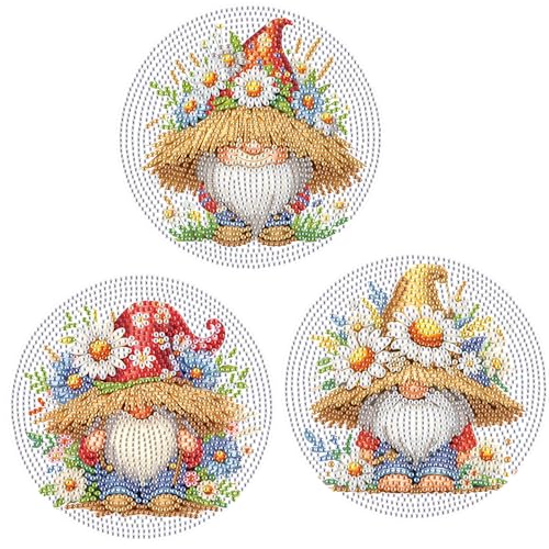 SHEGZHUC 3 Pack Diamond Painting Geschirrmatte Platzset 15cm Diamant Malerei Wichtel GNOME Tischsets Topfuntersetzer mit Rutschfester Tellermatte Tischdeko Platzdeckchen für Schüssel Töpfe Pfannen SHEGZHUC 3 Pack Diamond Painting Geschirrmatte Platzset 15cm Diamant Malerei Wichtel GNOME Tischsets Topfuntersetzer mit Rutschfester Tellermatte Tischdeko Platzdeckchen für Schüssel Töpfe Pfannen von SHEGZHUC