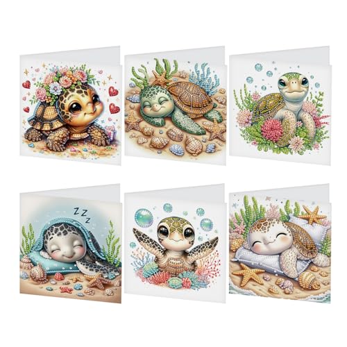 SHEGZHUC 6er Set Diamond Painting Grußkarten Set Schildkröte Diamond Painting Karten Geburtstagskarte Dankeskarte Segensgrußkarte Feiertagskarten Stickerei Kreuzstich Diamant Malerei Geschenk SHEGZHUC 6er Set Diamond Painting Grußkarten Set Schildkröte Diamond Painting Karten Geburtstagskarte Dankeskarte Segensgrußkarte Feiertagskarten Stickerei Kreuzstich Diamant Malerei Geschenk von SHEGZHUC