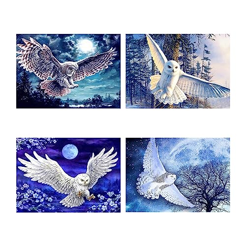 SHEGZHUC Diamond Painting Eulen 4er Set 40x30 cm Malen nach Zahlen Erwachsene Schneeeule Diamond Painting Eule Leuchtend Diamond Painting Eulen Schnee Diamond Painting Schneeeule Kreuzstich Set Kinder SHEGZHUC Diamond Painting Eulen 4er Set 40x30 cm Malen nach Zahlen Erwachsene Schneeeule Diamond Painting Eule Leuchtend Diamond Painting Eulen Schnee Diamond Painting Schneeeule Kreuzstich Set Kinder von SHEGZHUC