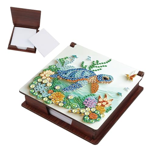 SHEGZHUC Diamond Painting Notizzettel Zettelbox Nachfüllpack Halter Bambus Notizblock mit 160 Blättern Diamant Malerei Zettelkasten Notizzettelbox Holz Mosaik Bilder Geschenk || Meer Tiere Schildkröte SHEGZHUC Diamond Painting Notizzettel Zettelbox Nachfüllpack Halter Bambus Notizblock mit 160 Blättern Diamant Malerei Zettelkasten Notizzettelbox Holz Mosaik Bilder Geschenk || Meer Tiere Schildkröte von SHEGZHUC