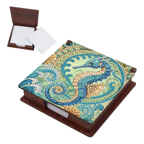 SHEGZHUC Diamond Painting Notizzettel Zettelbox Nachfüllpack Halter Bambus Notizblock mit 160 Blättern Diamant Malerei Zettelkasten Notizzettelbox Holz Mosaik Bilder Geschenk || Seepferdchen Tiere SHEGZHUC Diamond Painting Notizzettel Zettelbox Nachfüllpack Halter Bambus Notizblock mit 160 Blättern Diamant Malerei Zettelkasten Notizzettelbox Holz Mosaik Bilder Geschenk || Seepferdchen Tiere von SHEGZHUC