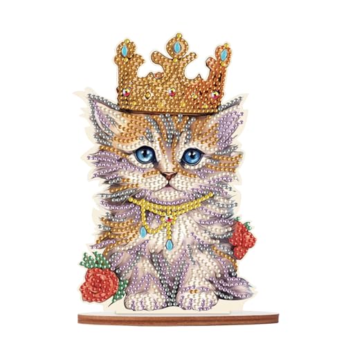 SHEGZHUC Diamond Painting Ornamente Katze Diamant Painting Ornamente Diamant Malerei Kunst Stickerei Kreuzstich Diamond Painting Tisch Deko Geschenk || Diamond Painting Katze Blumen Rosen von SHEGZHUC