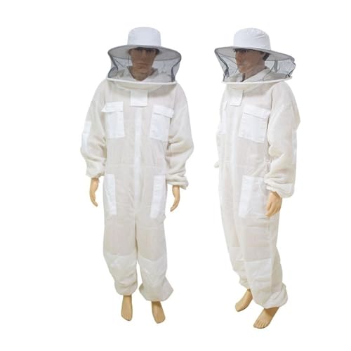 Bienenanzug Imkerkleidung Atmungsaktiv mit Rundschleier Professionelle Anti-Bienen-Schutzkleidung Ausrüstung(L) von SHEHUALI