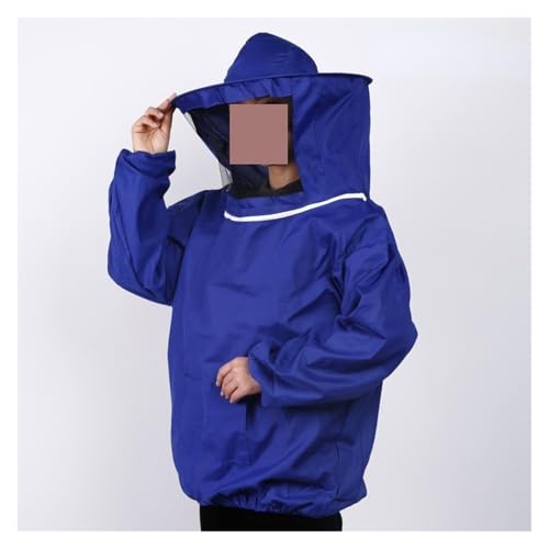 Bienenanzug Jacke Schleier Set Doppel Reißverschluss Imkerei Schutzanzug Anti-Bienen Imker Kleidung mit Hut(F) von SHEHUALI