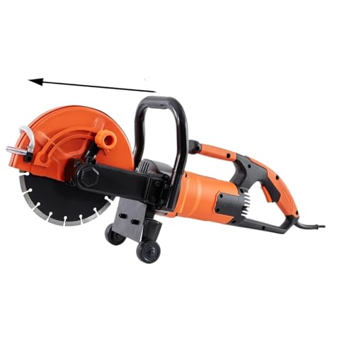 Elektrische Betonsäge Kreissäge Cutter Einstellbare Schnitttiefe Nassscheibenschneider Inkl. Wasserleitung(2000W9in3.5in) von SHEHUALI