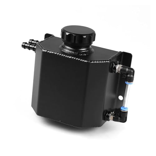 Kraftstoffpumpe, Universeller 1-Liter-Aluminium-Ölauffangbehälter mit Ablassschraube, Entlüftungsöltank, Kraftstofftank(C) von SHEHUALI