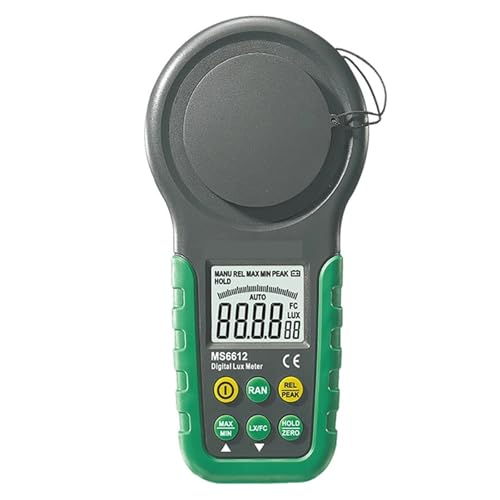 Leuchtstärkenmesser, Digitales Luxmeter 200.000 Multifunktions-Illuminometer Lux Lichtmessgerät Testspektren Auto Range Peak Hohe Genauigkeit von SHEHUALI