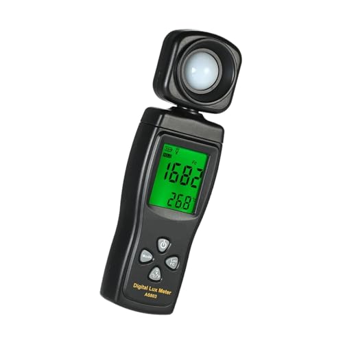 Leuchtstärkenmesser, Mini Digital Luxmeter LCD-Display Handheld Illuminometer Luminometer Photometer Luxmeter Lichtmesser 0-200000 Lux von SHEHUALI