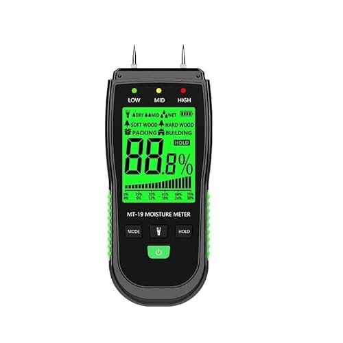 Luftqualitätsmonitor, 1PC MT19 Holz Feuchtigkeit Meter Wand Feuchtigkeit Tester Karton Hygrometer Zement Ziegel Feuchtigkeit Meter von SHEHUALI