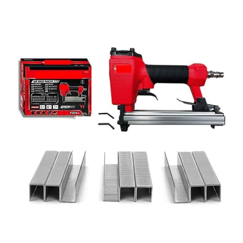 Nagelpistole, Air Nail Gun Furniture Pneumatic Nailer Construction Stapler Upholstery Tacker Tools With Staples(1013J Set) von SHEHUALI