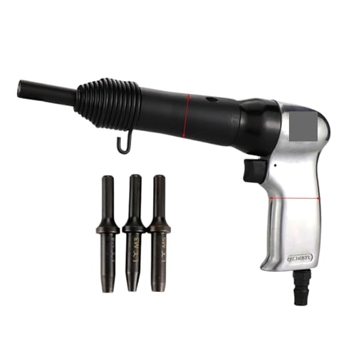 Nagelpistole, Pneumatic Rivet Gun Air Hammer Metal Handle Nailing Machine Fixed Semi-Hollow Rivet Heads Professional Tool(250s n 4 solid rods) von SHEHUALI