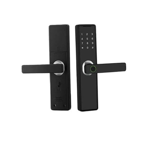 SHEHUALI Bluetooth Fingerprint Tastatur Touch for Wohnung Smart Türschloss Keyless Entry Türschloss for Haustür(22x160(5050),Black Color) von SHEHUALI